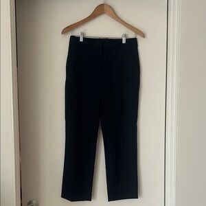 Theory navy pinstripe cropped pants